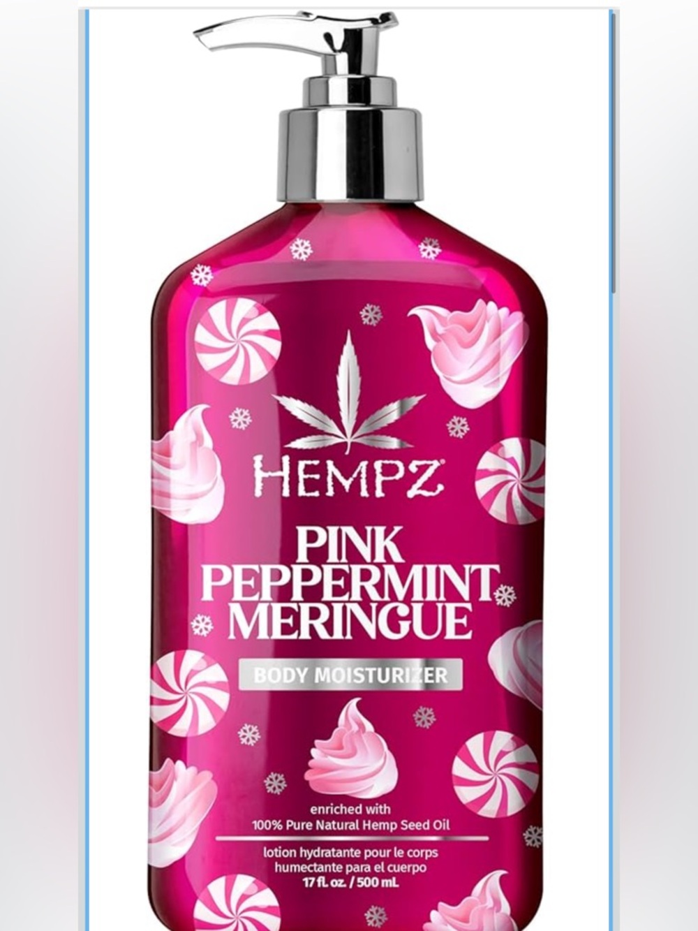 Hempz Pink Peppermint Meringue Body Moisturizer - Bright Pink